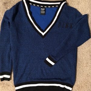 Victoria's Secret PINK Varsity V-neck Sweater XS
